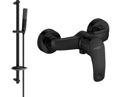 Mexen Fabia DB72 dušas jaucējkrāns ar dušas komplektu, melns - 74654DB72-70
