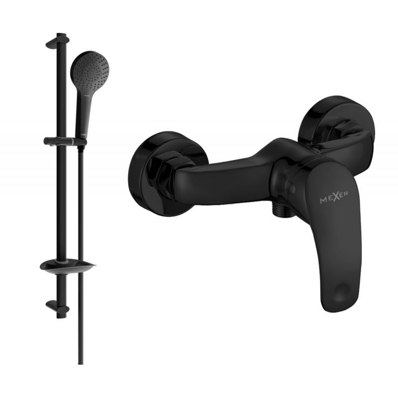 Mexen Fabia DB05 robinet de douche avec ensemble de douche, noir - 74654DB05-70