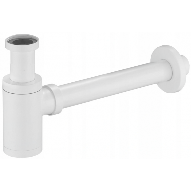 Mexen meio sifão de lavatório redondo, branco - 79950-20