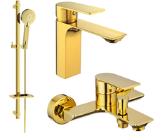 Mexen Alexa DQ40 badkarset, guld - 71203DQ40-50