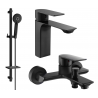 Mexen Alexa DQ40 bath set, black - 71203DQ40-70