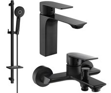 Mexen Alexa DQ40 Badewannenset, schwarz - 71203DQ40-70