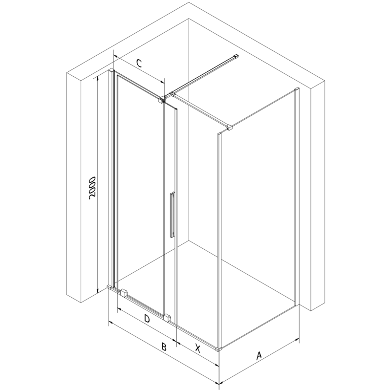 Mexen Velar kabina prysznicowa rozsuwana 120 x 70 cm, szron, nikiel szczotkowany - 871-120-070-31-97