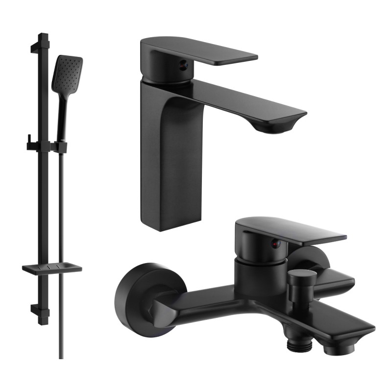 Mexen Alexa DQ62 vannikomplekt, must - 71203DQ62-70