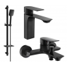 Mexen Alexa DQ62 bathtub set, black - 71203DQ62-70