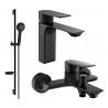 Mexen Alexa DS40 Badewannenset, schwarz - 71203DS40-70