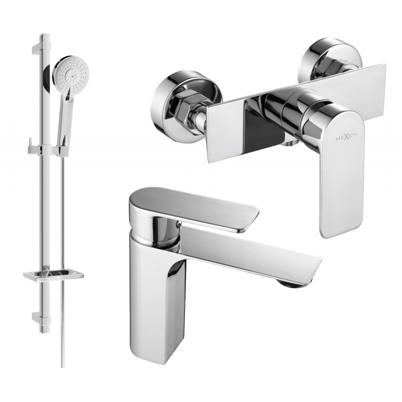 Mexen Alexa DQ40 doucheset, chroom - 71204DQ40-00