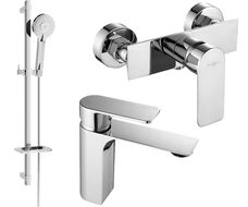 Mexen Alexa DQ40 Duschset, Chrom - 71204DQ40-00