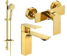Mexen Alexa DQ40 Duschset, Gold - 71204DQ40-50