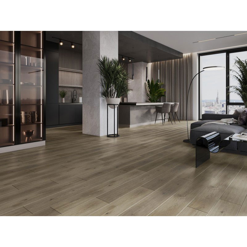 Mexen Perry vinyl panels 1240 x 182 mm SPC 6.5 mm, IXPE underlay 1.5 mm, 4 V-Grooves, Oak - F1021-1240-182-505-4V1-01