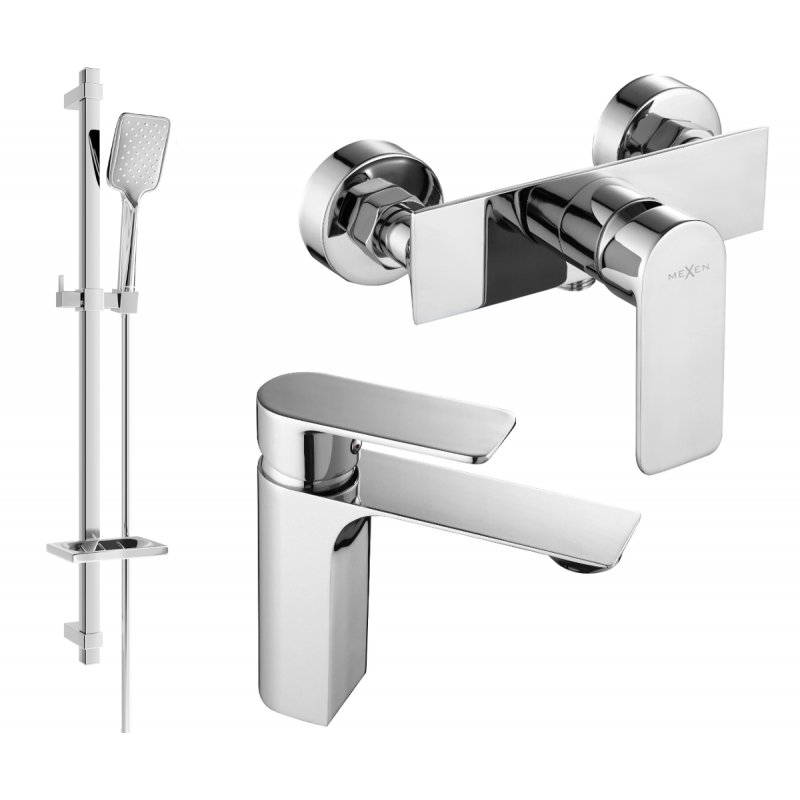 Mexen Alexa DQ62 conjunto de ducha, cromado - 71204DQ62-00