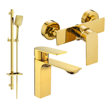 Mexen Alexa DQ62 set doccia, dorato - 71204DQ62-50