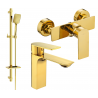 Mexen Alexa DQ62 shower set, gold - 71204DQ62-50