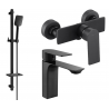 Mexen Alexa DQ62 duschset, svart - 71204DQ62-70
