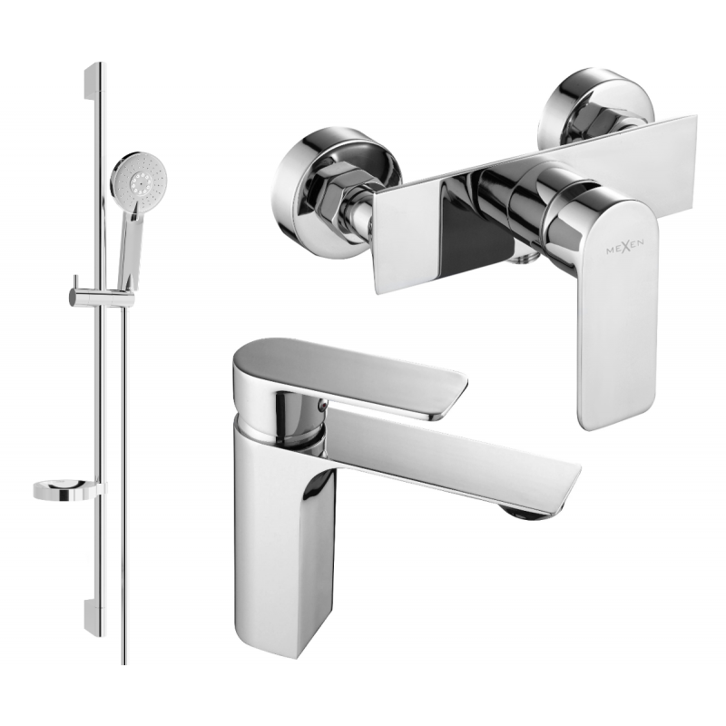 Mexen Alexa DS40 Duschset, Chrom - 71204DS40-00