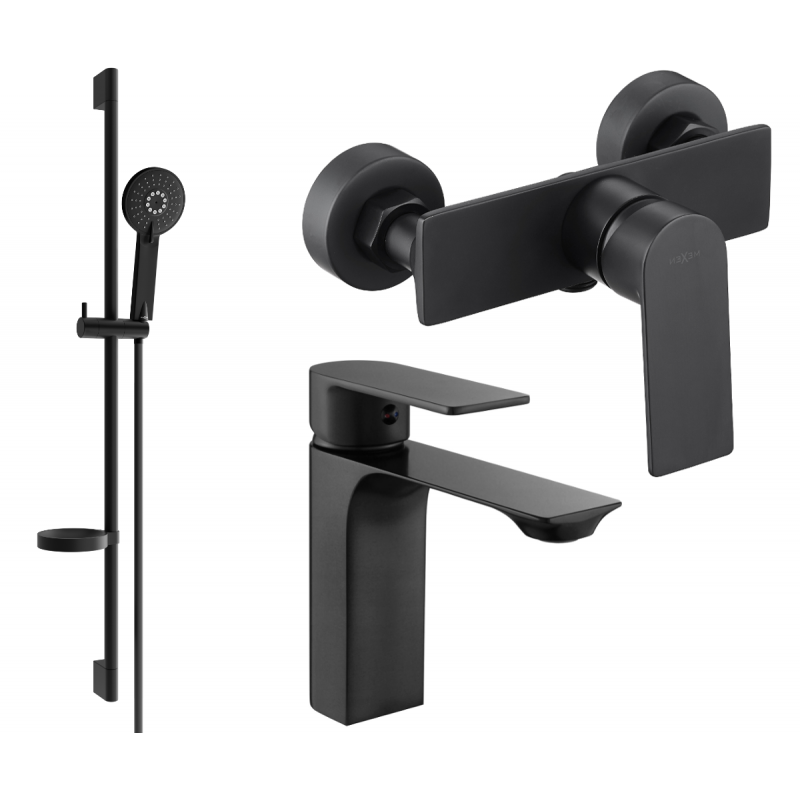 Mexen Alexa DS40 Duschset, svart - 71204DS40-70