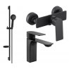 Mexen Alexa DS40 Duschset, schwarz - 71204DS40-70