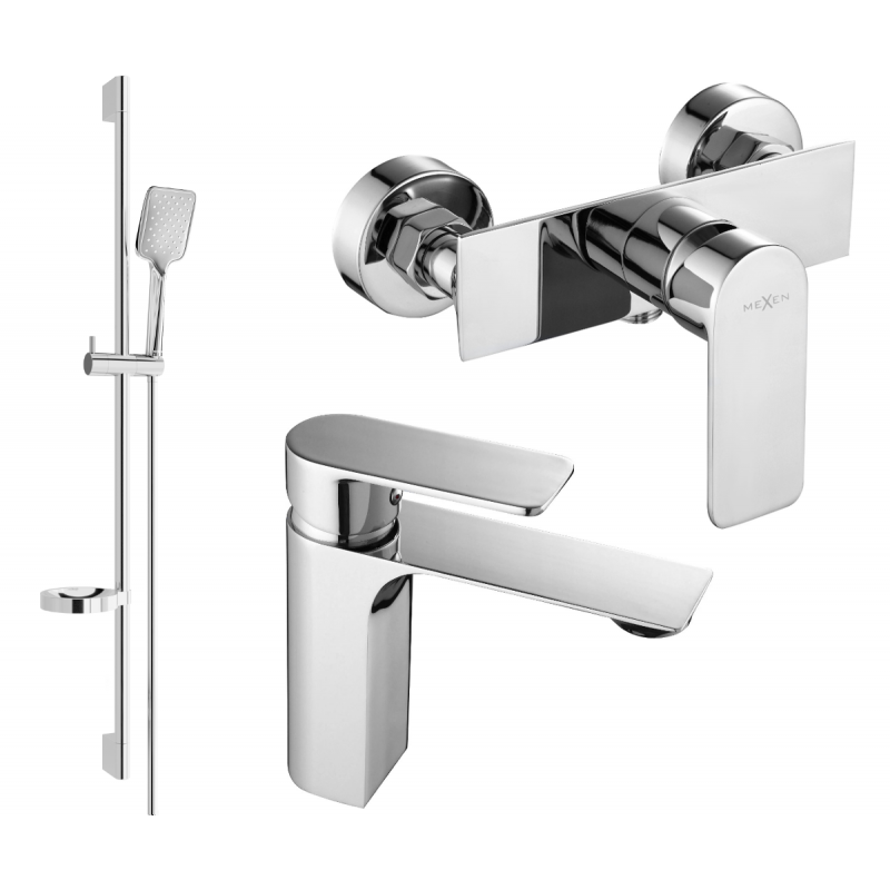 Mexen Alexa DS62 duschset, krom - 71204DS62-00