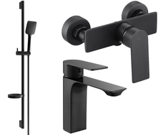 Mexen Alexa DS62 Duschset, schwarz - 71204DS62-70