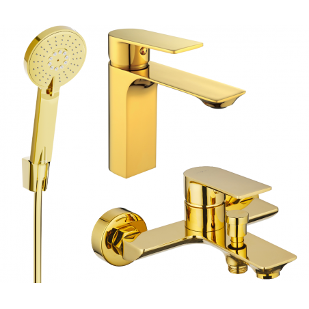 Mexen Alexa R40 Bath Set, Gold - 71203R40-50