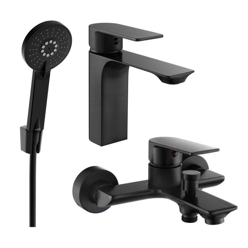 Mexen Alexa R40 badkarset, svart - 71203R40-70
