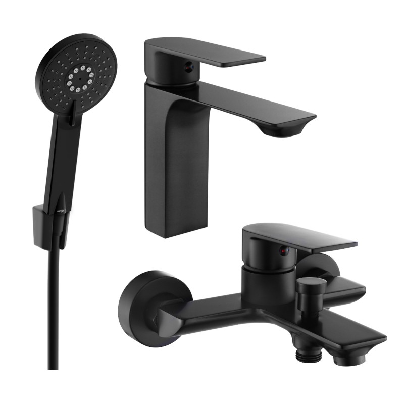 Mexen Alexa R40 vannikomplekt, must - 71203R40-70