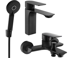 Mexen Alexa R40 bath set, black - 71203R40-70