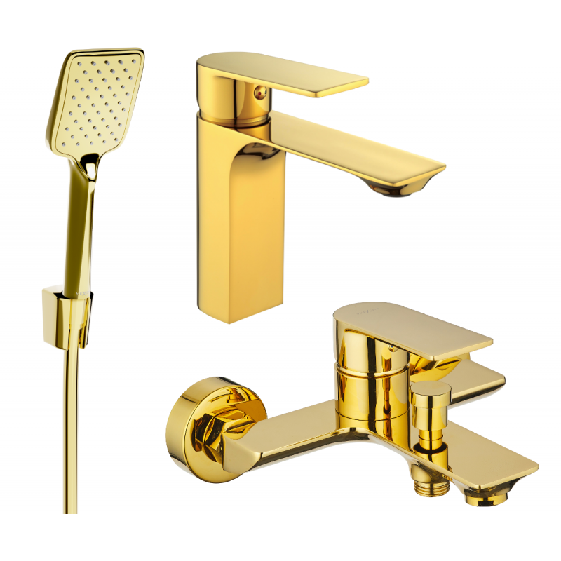 Mexen Alexa R62 conjunto de bañera, dorado - 71203R62-50