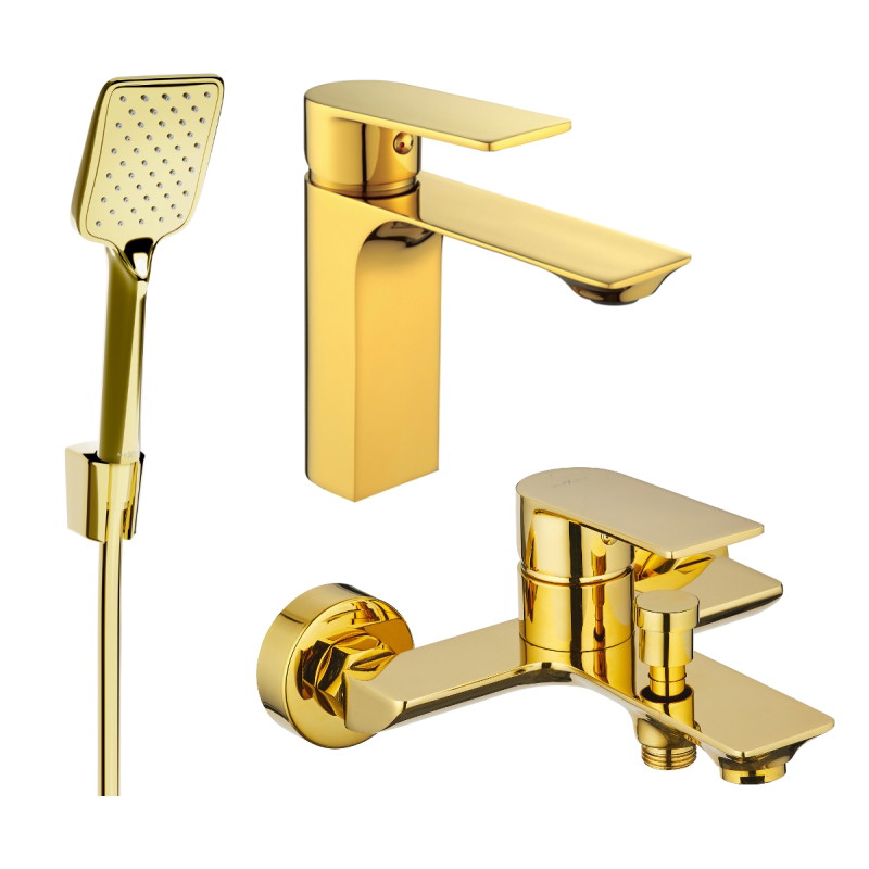 Mexen Alexa R62 vannikomplekt, kuldne - 71203R62-50