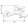 Mexen Alexa R62 Wannenset, schwarz - 71203R62-70