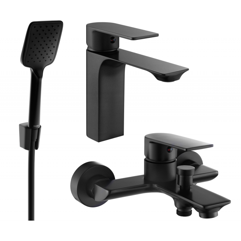 Mexen Alexa R62 conjunto de bañera, negro - 71203R62-70