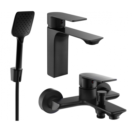 Mexen Alexa R62 conjunto de banheira, preto - 71203R62-70