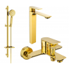 Mexen Alexa DQ40 Bathtub Set, Gold - 71213DQ40-50