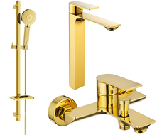 Mexen Alexa DQ40 conjunto de banho, dourado - 71213DQ40-50