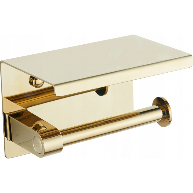 Mexen toiletrolhouder met plank, goud - 701197-50