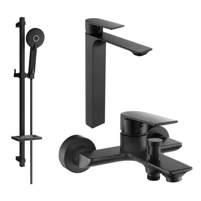 Mexen Alexa DQ40 vannikomplekt, must - 71213DQ40-70