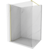 Mexen Kioto douchewand Walk-in 95 x 200 cm, transparant 8 mm, goud geborsteld - 800-095-101-55-00