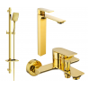 Mexen Alexa DQ62 Badewannen-Set, golden - 71213DQ62-50