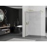 Mexen Kioto Duschwand Walk-in 80 x 200 cm, transparent 8 mm, gebürstetes Gold - 800-080-101-55-00