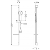 Mexen Alexa DS40 ensemble de bain, noir - 71213DS40-70