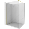 Panneau de douche Mexen Kioto Walk-in 170 x 200 cm, transparent 8 mm, finition en or brossé - 800-170-101-55-00