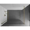 Panneau de douche Mexen Kioto Walk-in 170 x 200 cm, transparent 8 mm, finition en or brossé - 800-170-101-55-00