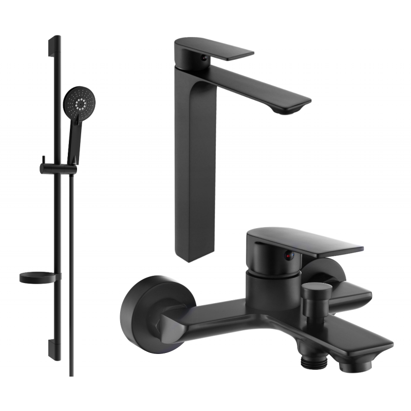 Mexen Alexa DS40 juego de bañera, negro - 71213DS40-70