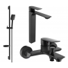 Mexen Alexa DS62 Badewannenset, schwarz - 71213DS62-70