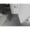 Mexen Kioto paroi de douche Walk-in 110 x 200 cm, transparent 8 mm, doré brossé - 800-110-101-55-00