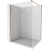 Mexen Kioto paroi de douche Walk-in 50 x 200 cm, transparent 8 mm, cuivre brossé - 800-050-101-65-00