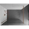Mexen Kioto Walk-in Shower Wall 55 x 200 cm, Transparent 8 mm, Brushed Copper - 800-055-101-65-00
