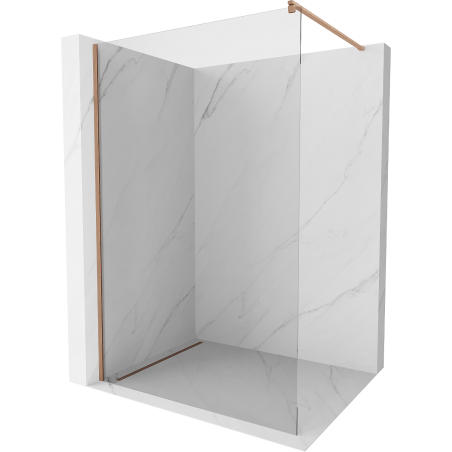 Mexen Kioto ścianka prysznicowa Walk-in 70 x 200 cm, transparent 8 mm, miedź szczotkowana - 800-070-101-65-00