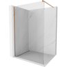 Mexen Kioto douchewand Walk-in 130 x 200 cm, transparant 8 mm, geborsteld koper - 800-130-101-65-00