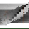 Mexen Kioto douchewand Walk-in 130 x 200 cm, transparant 8 mm, geborsteld koper - 800-130-101-65-00